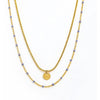 muun studios Fia 2 bead circle necklace 18k Necklace