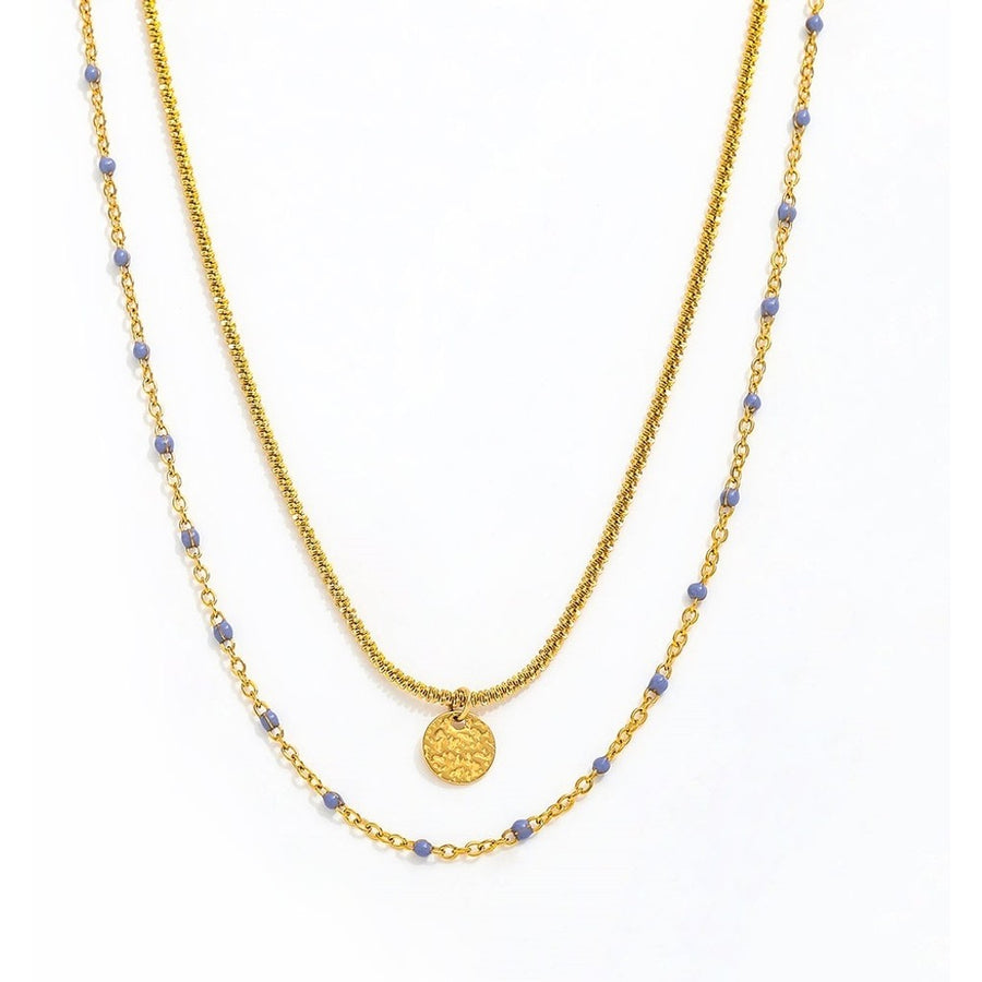 muun studios Fia 2 bead circle necklace 18k Necklace