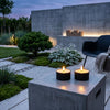 Outdoor LED Jumbo Fyrfadslys 2-pak - Realistisk 3D Flamme - Sort