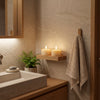 Jumbo LED fyrfadslys i glas - Amber - Nordic Flame
