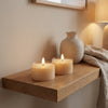 Jumbo LED fyrfadslys i glas - Amber - Nordic Flame