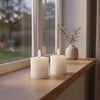 Små LED Bloklys - 2-Pak Hvid - Nordic Flame