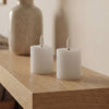 Små LED Bloklys - 2-Pak Hvid - Nordic Flame
