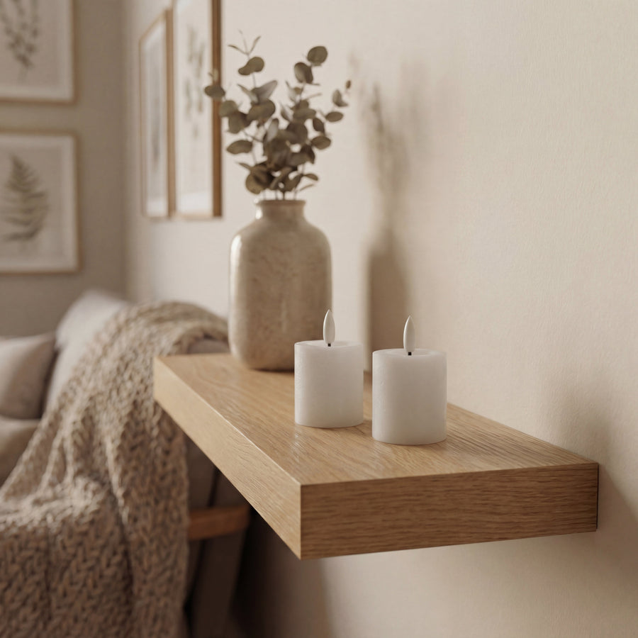 Små LED Bloklys - 2-Pak Hvid - Nordic Flame