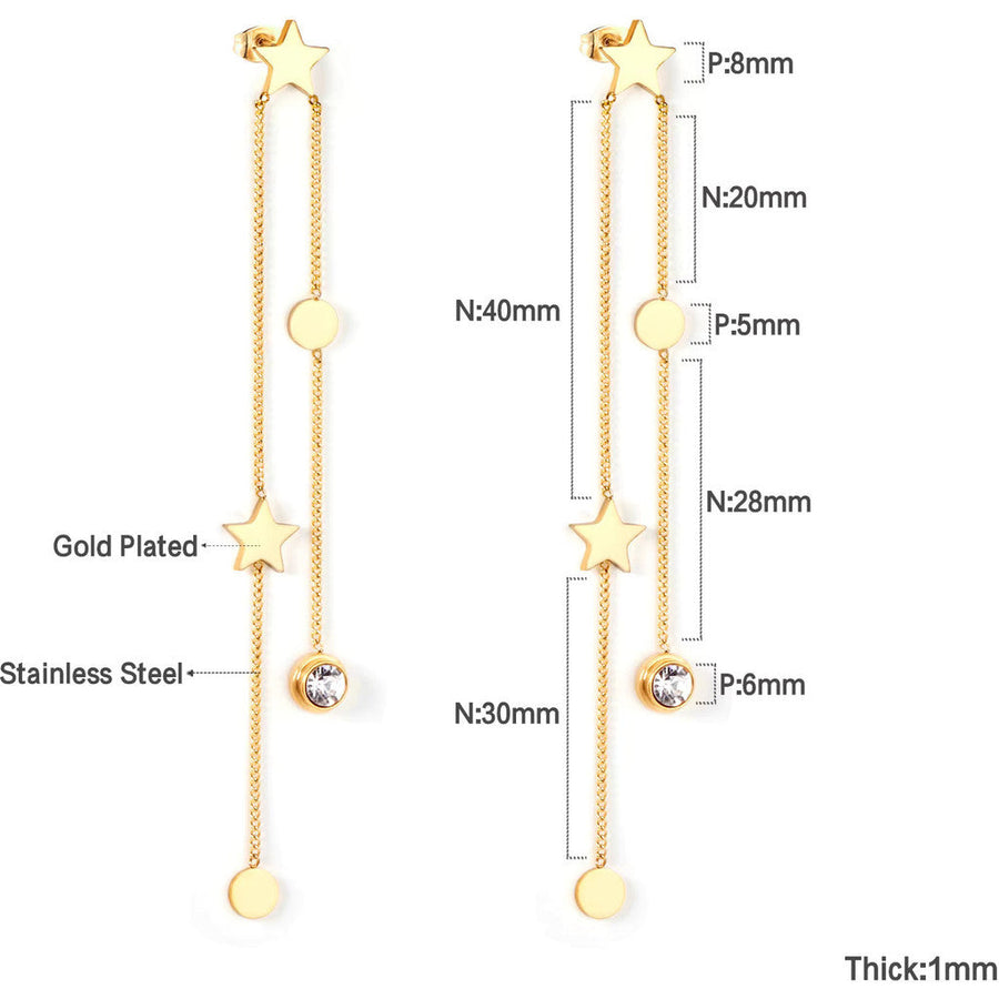 muun studios Hanging Star Earrings 18k Earring