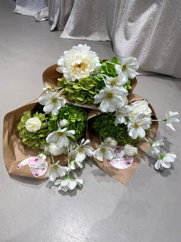 Evighedsbuketter - Hvid / Grøn / Nude