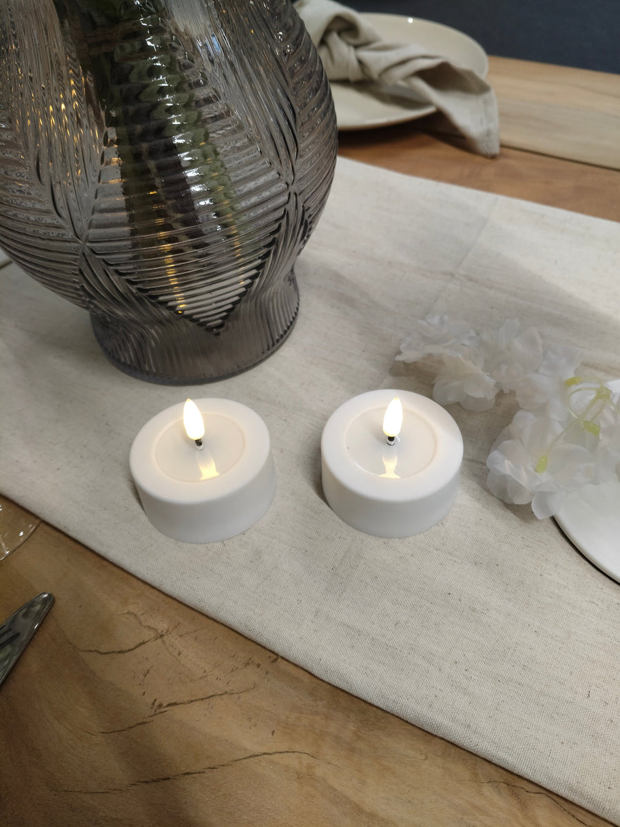 Udendørs LED Fyrfadslys 2-pak – Real Flame Tealights fra Deluxe Homeart