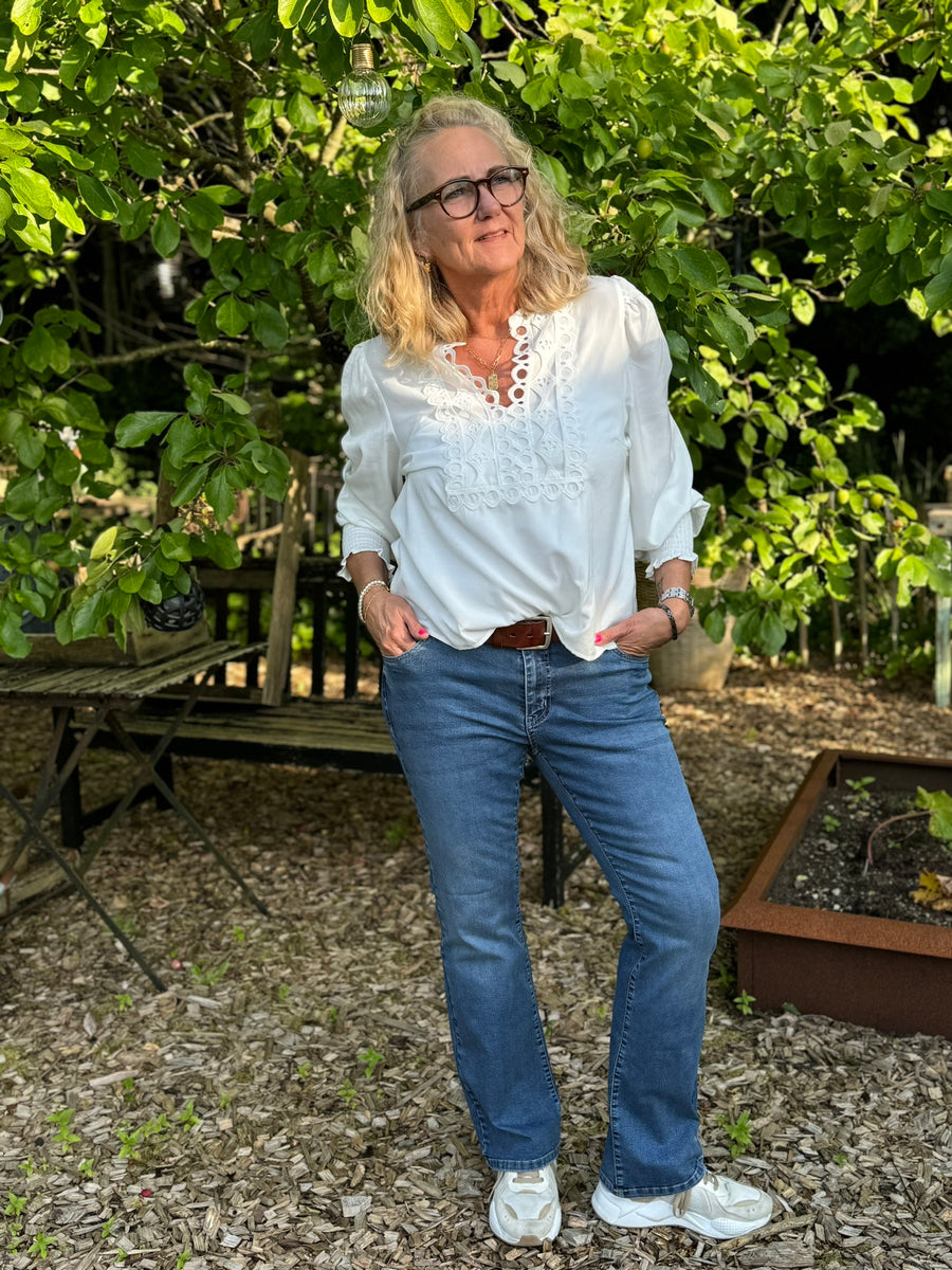 Isay Lido Flare Jeans - Light Blue Denim