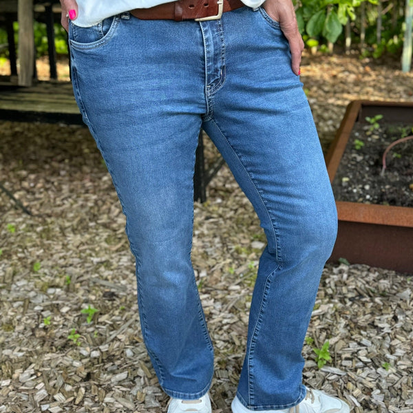 Isay Lido Flare Jeans - Light Blue Denim