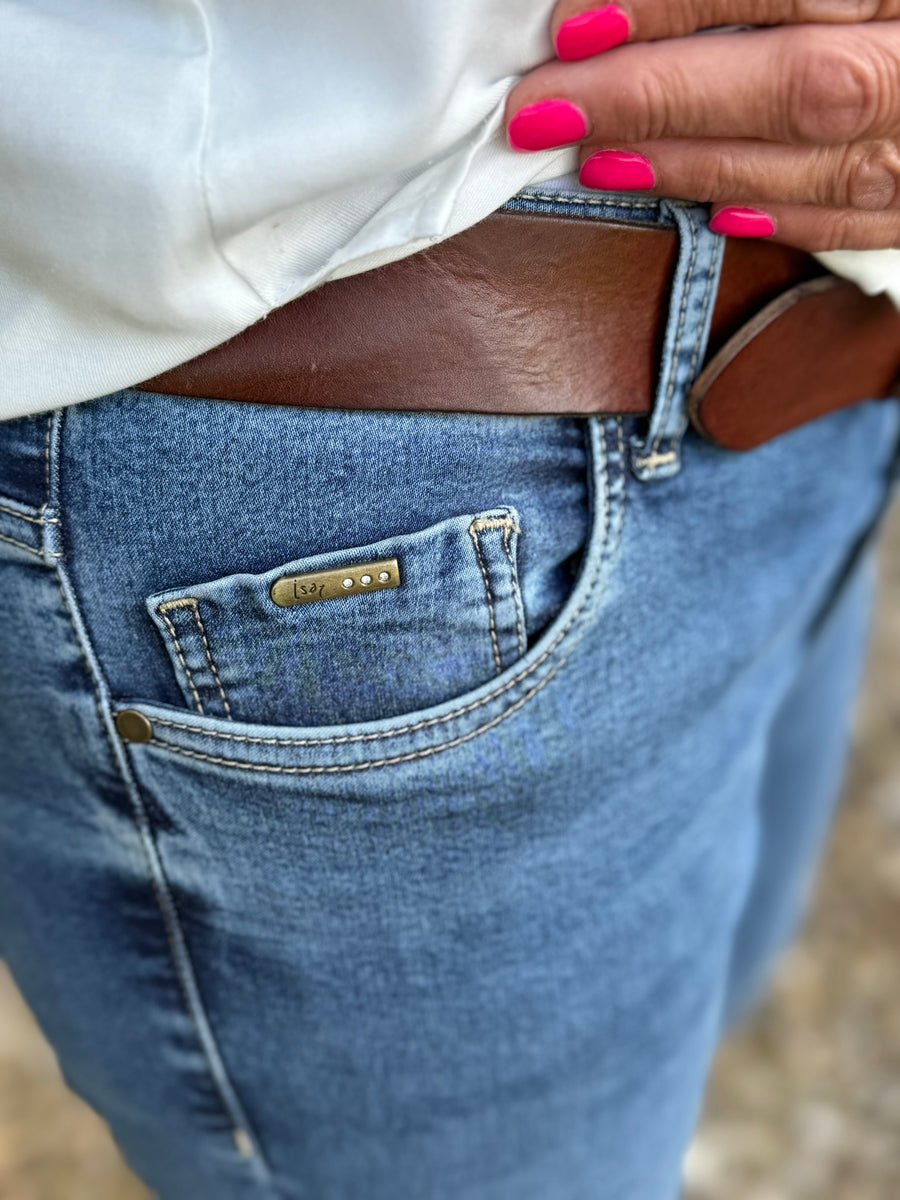 Isay Lido Flare Jeans - Light Blue Denim