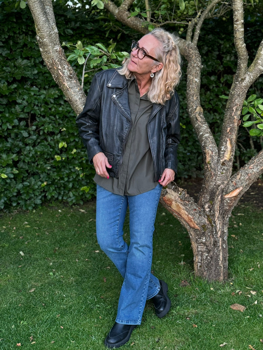 Kaffe Jane Leather Jacket | Kaffe | Køb online hos Moster D – Hurtig levering