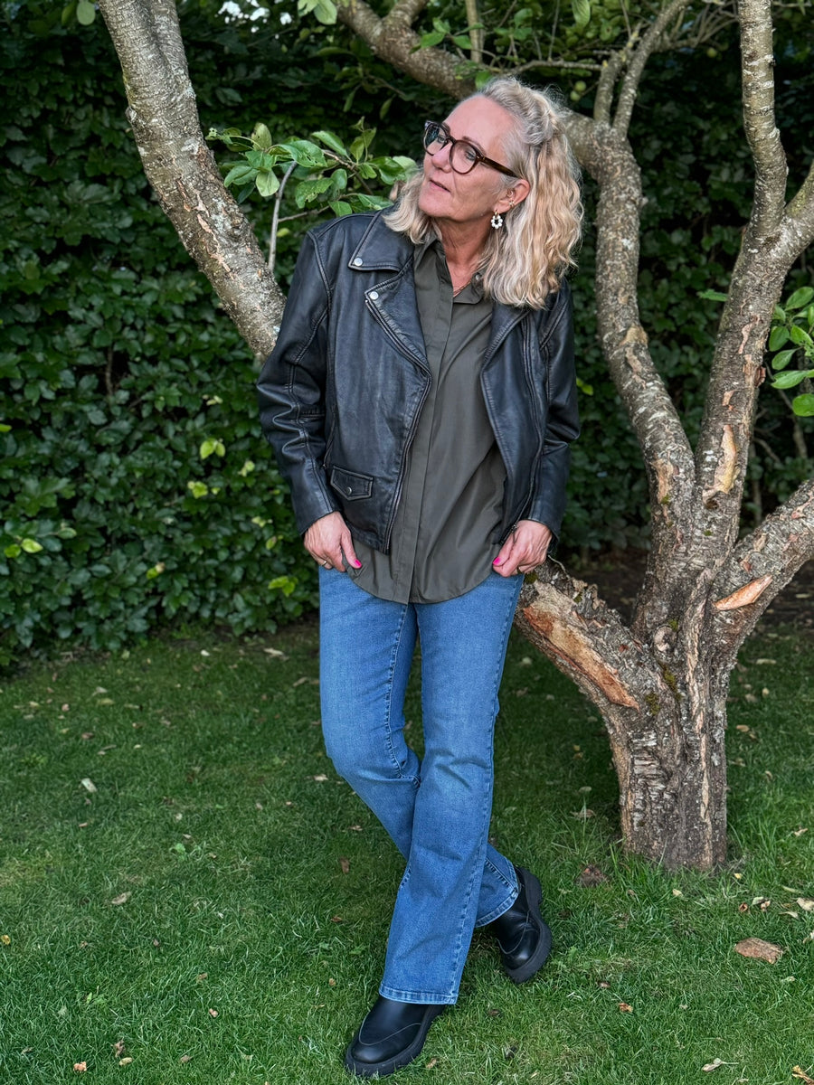 Kaffe Jane Leather Jacket | Kaffe | Køb online hos Moster D – Hurtig levering