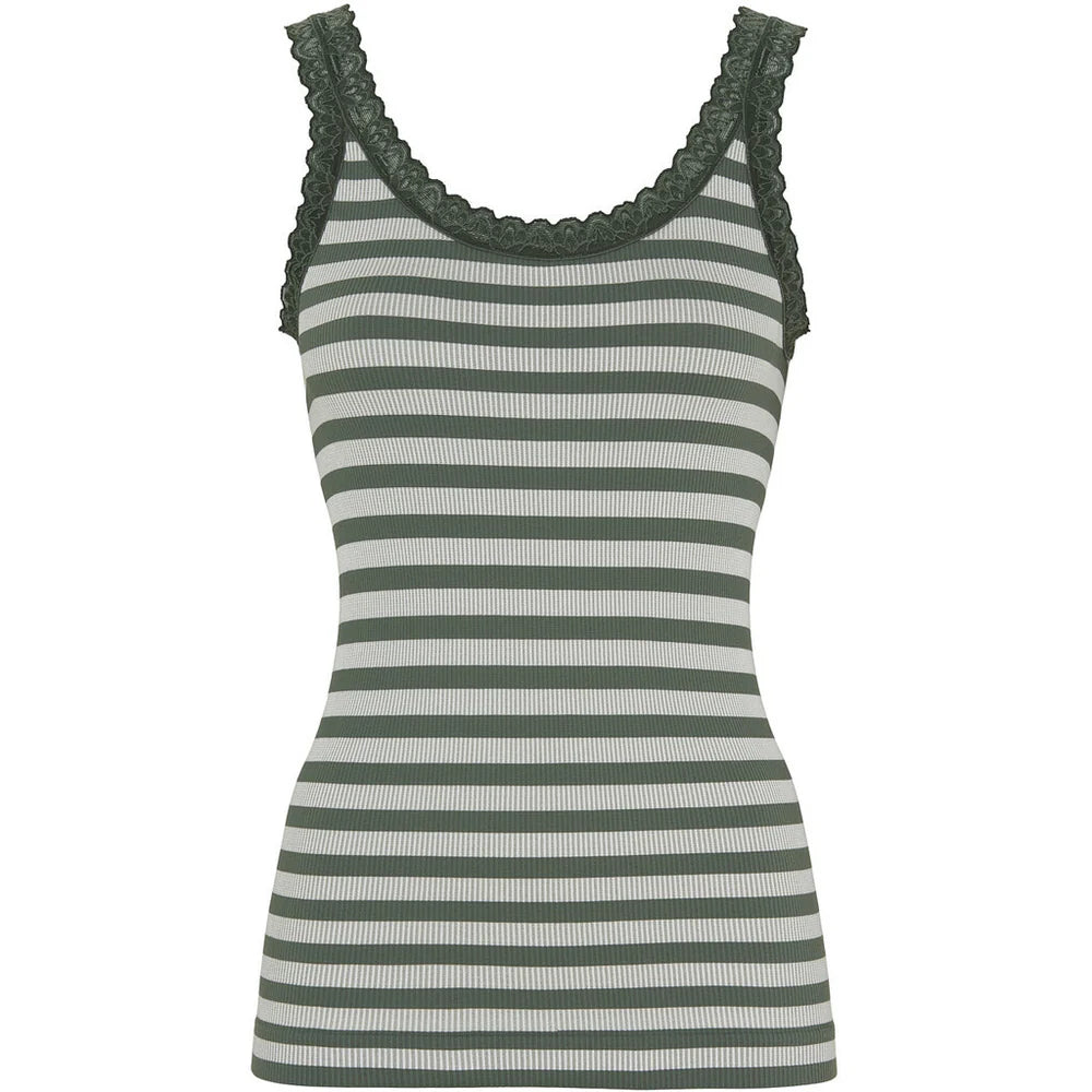 Tim&Simonsen Isa Stripe Rib Top - Olivia-Bianco