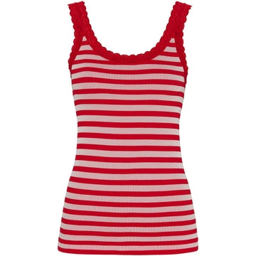 Tim&Simonsen Isa Stripe Rib Top - Rosso-Bianco