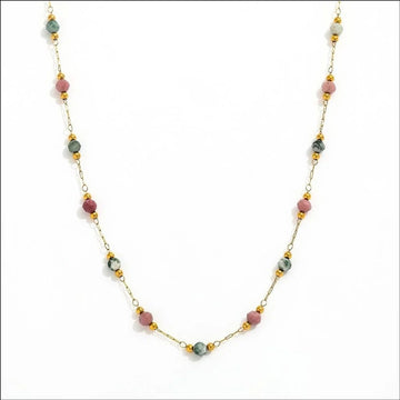 Yara Pink Perlekæde - 18K Guldbelagt