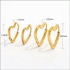 muun studios Jane Heart Earrings Small - 18K Gold Plated Earring