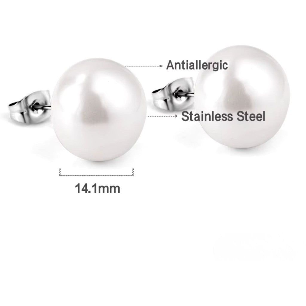 muun studios Lara Pearl Earrings - 18K Stainless Steel Earring Stainless Steel