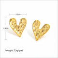 muun studios Liv Heart Studs – 18K Gold Plated Earring
