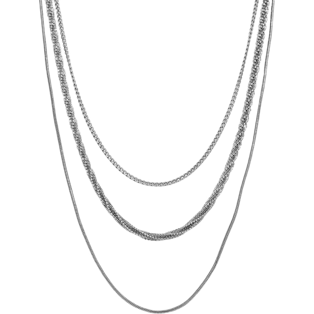 muun studios Lume Triple Chain Necklace - 18K Guldbelagt 