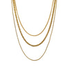 muun studios Lume Triple Chain Necklace - 18K Guldbelagt 
