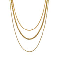 muun studios Lume Triple Chain Necklace - 18K Guldbelagt 