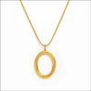 Vega Oval Pendant Halskæde - 18K Guldbelagt