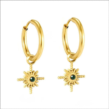 Nola Stjerne Ørering - 18K Guldbelagt