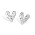 muun studios Liv Heart Studs – 18K Gold Plated stainless steel Earring Stainless Steel