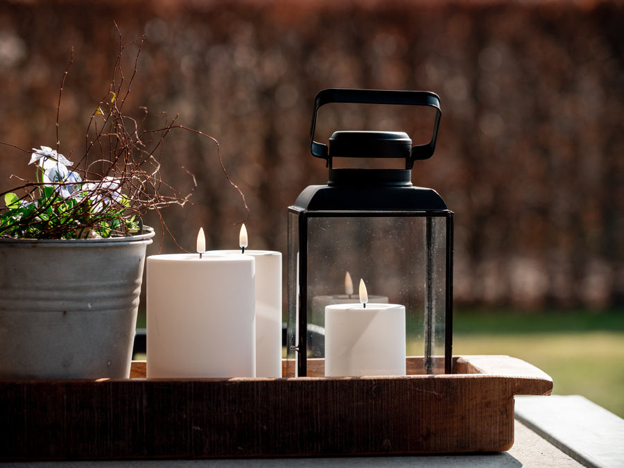 Deluxe Homeart - Hvid Udendørs Bloklys 10 * 10 cm | Deluxe Homeart | Køb online hos Moster D – Hurtig levering