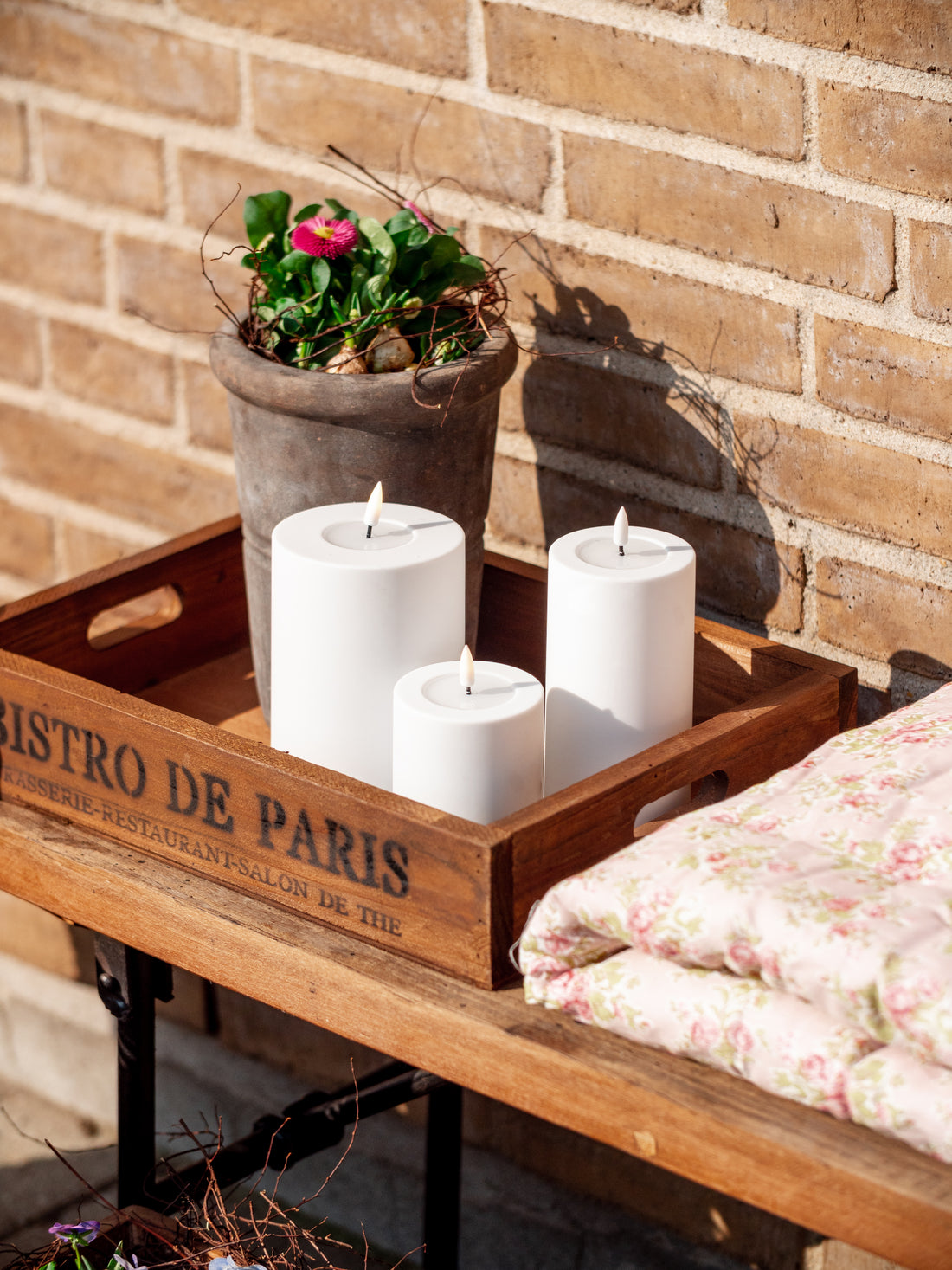 Deluxe Homeart - Hvid Udendørs Bloklys 10 * 15 cm | Deluxe Homeart | Køb online hos Moster D – Hurtig levering