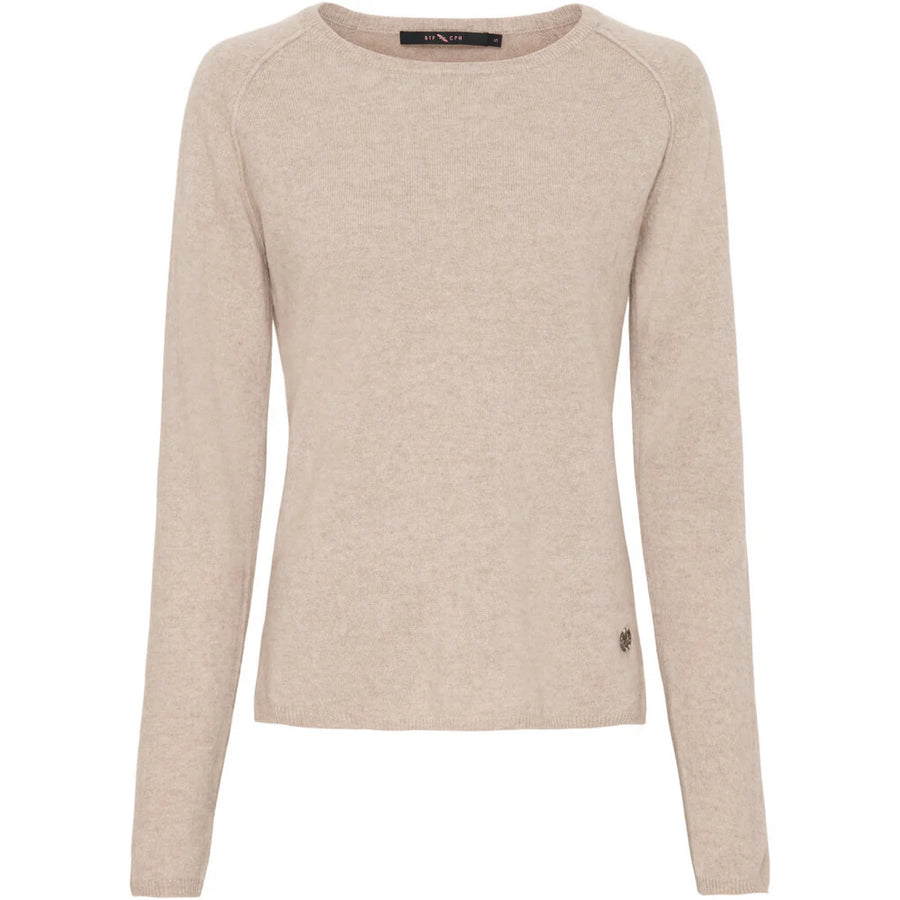 BTF CPH Cashmere Pullover - Oat Beige Melange | BTF CPH | Køb online hos Moster D – Hurtig levering