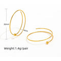 muun studios Rie Hoops Earrings - 18K Gold Plated Earring