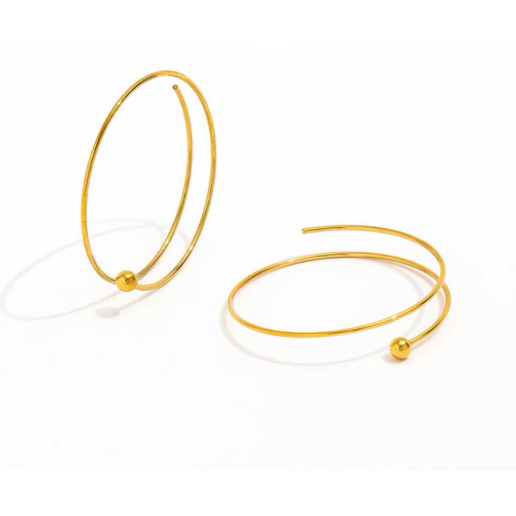 muun studios Rie Hoops Earrings - 18K Gold Plated Earring 18K Gold Plated
