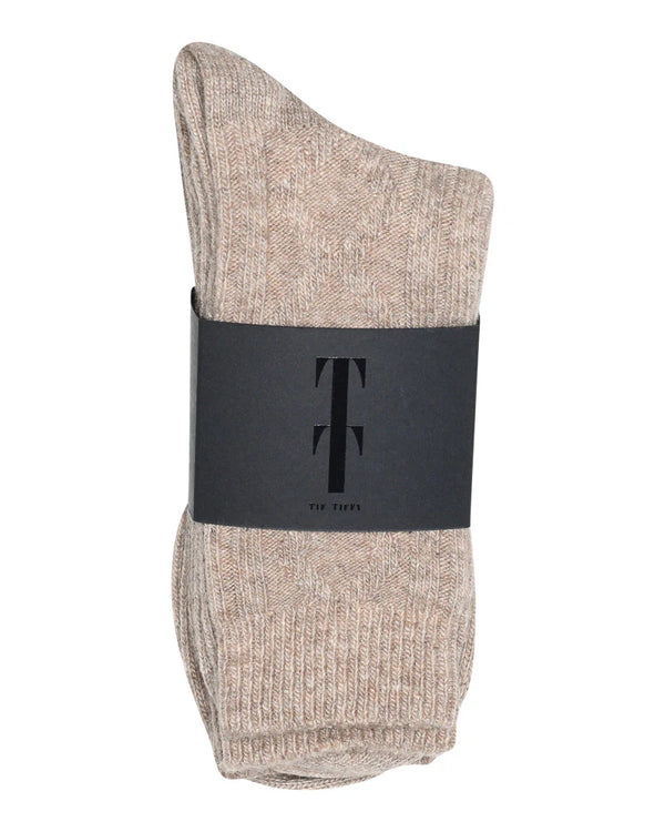 Tif Tiffy WoolTT socks - Pinebark | Moster D | Køb online hos Moster D – Hurtig levering