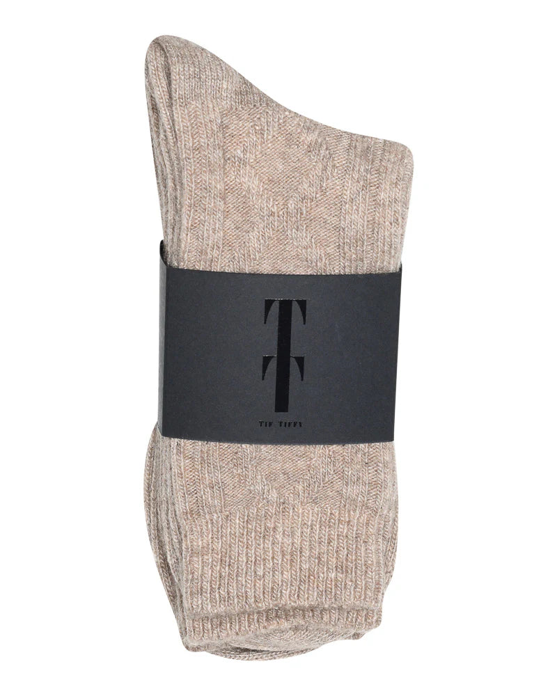 Tif Tiffy WoolTT socks - Pinebark | Moster D | Køb online hos Moster D – Hurtig levering