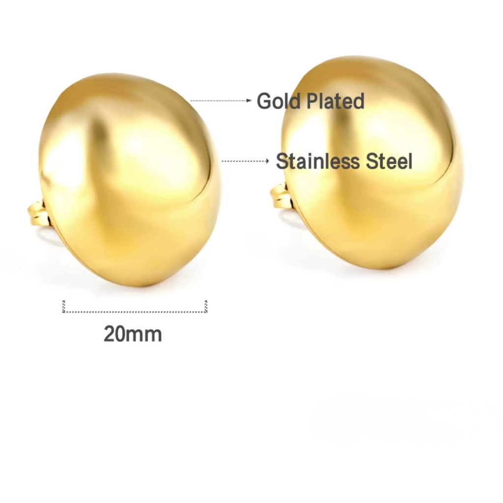 muun studios Sia Earrings - Large - 18K Gold Plated Earring 18K Gold Plated