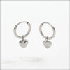 muun studios Silk - Heart pendant earrings - stainless Earring Stainless Steel