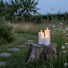 Nordic Flame Solar Udendørs 3 pak LED bloklys