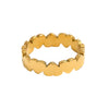 Tia 2 Hjerte Ring - 18K Guldbelagt