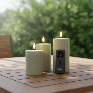 Udendørs 3-Pak Deluxe LED-lys inkl fjernbetjening - Salvie Grøn