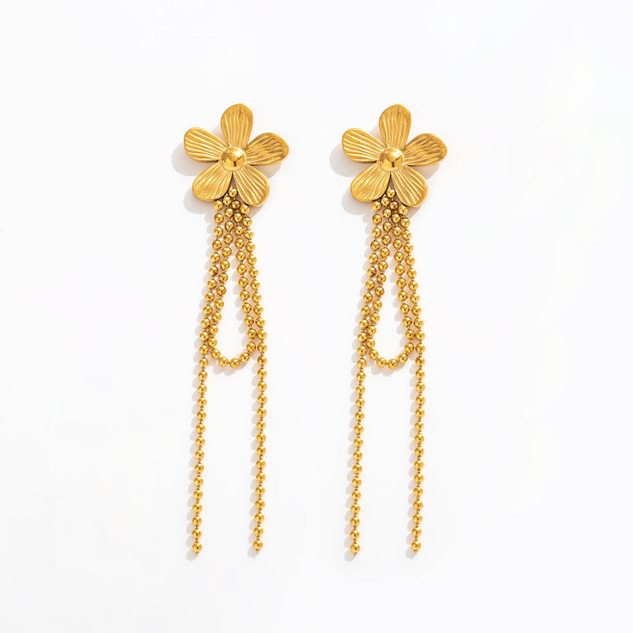 muun studios Uni Flower bead hang 18k Earring