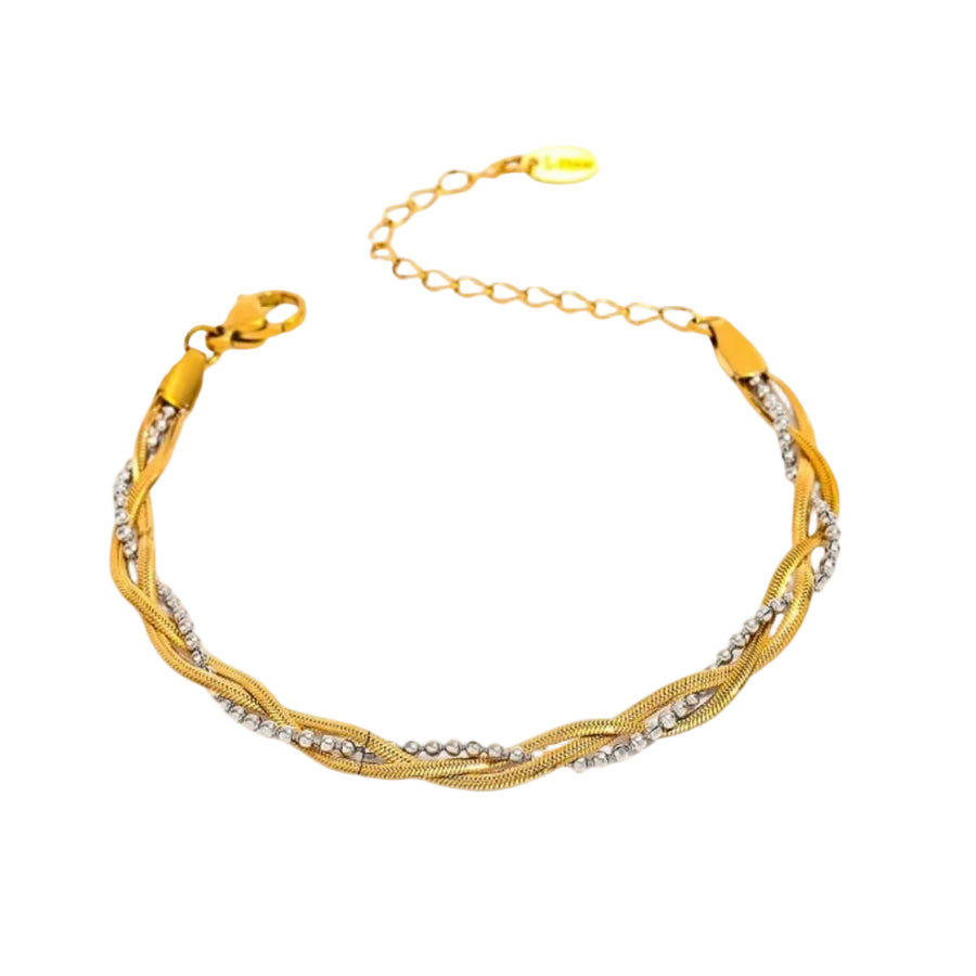 muun studios Velin Two-tone Armbånd - 18K Guldbelagt & Rustfrit Stål 