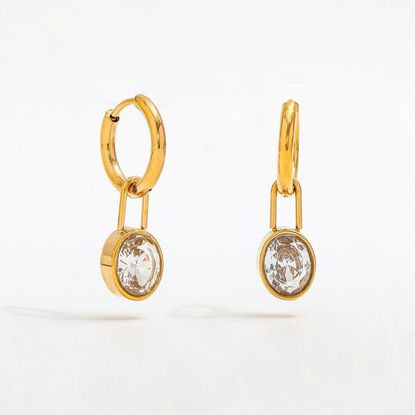 muun studios Zani Zirkon Ørering - 18K Guldbelagt Earring 18K Gold Plated
