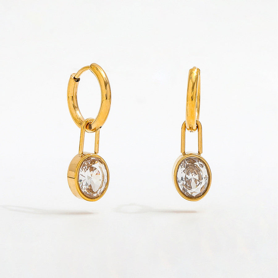 muun studios Zani Zirkon Ørering - 18K Guldbelagt Earring 18K Gold Plated