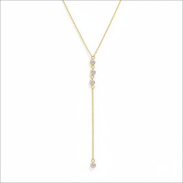 muun studios Zirconia Necklace Necklace 18K Gold Plated