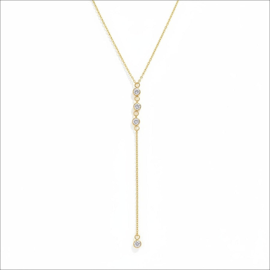 muun studios Zirconia Necklace Necklace 18K Gold Plated