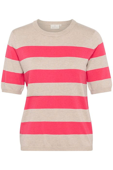 Kaffe Lizza Striped Knit - Raspberry