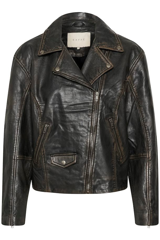 Kaffe Jane Leather Jacket | Kaffe | Køb online hos Moster D – Hurtig levering