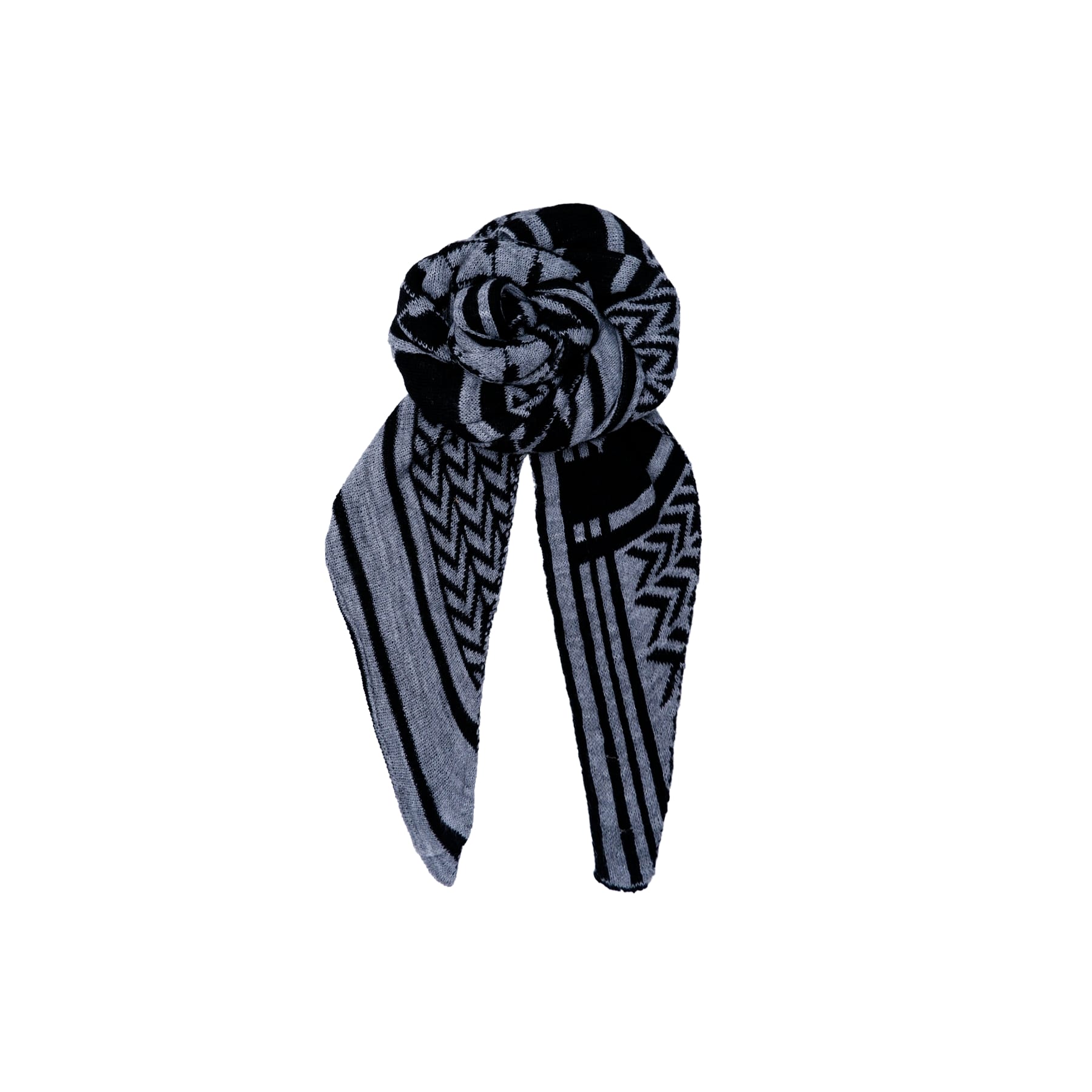 Black Colour Bex Triangle Scarf - Grey