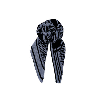 Black Colour Bex Triangle Scarf - Grey